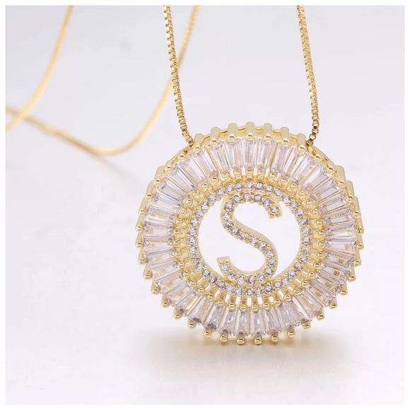 The TEGAI Austrian Crystals Initial Necklace - Picture 2 of 7